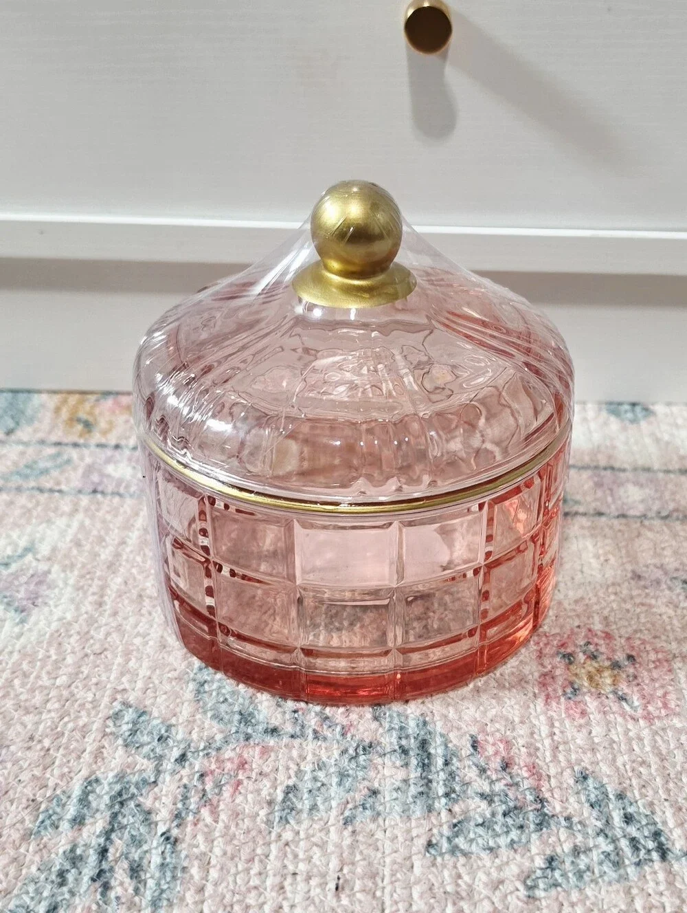 Target Bullseye Playground 2026 Glass Lidded Trinket Box - Pink